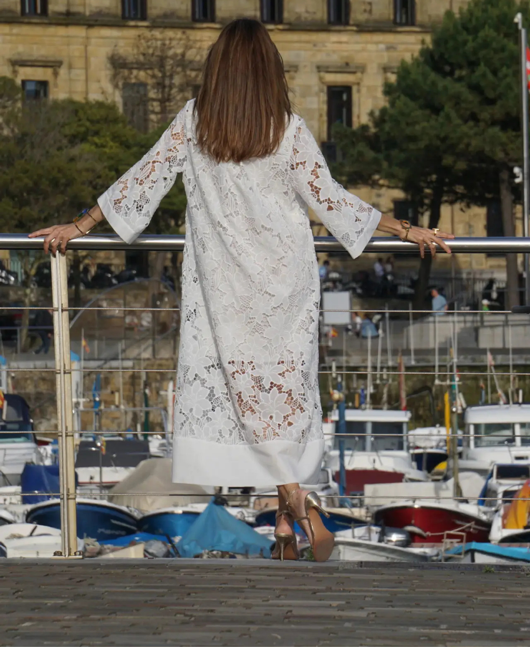 Dahlia | Women's Plus Size White Summer Dress 7