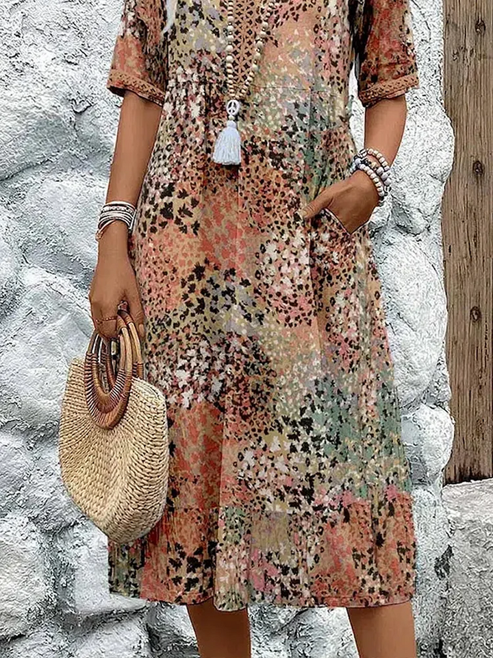 Samantha | Plus Size Floral Midi Wedding Guest Dress 6